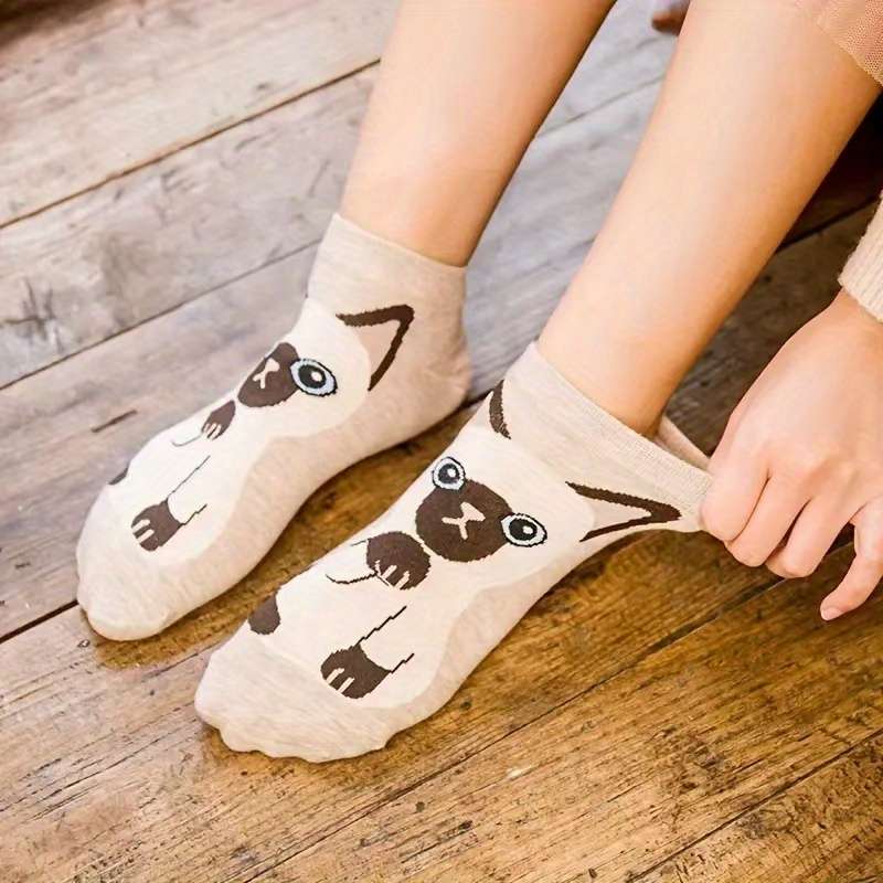 5 Pairs Of Mixed Colors One Size High Elastic Socks