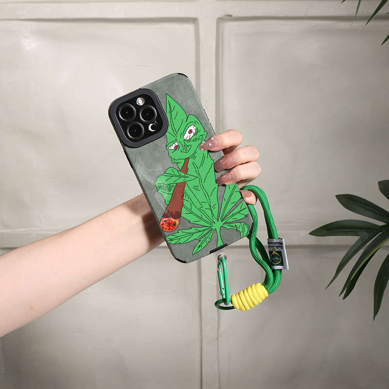 1Pc Mixed Color  For iPhone 11 Pro Leaves Smoke Pattern Phone Case