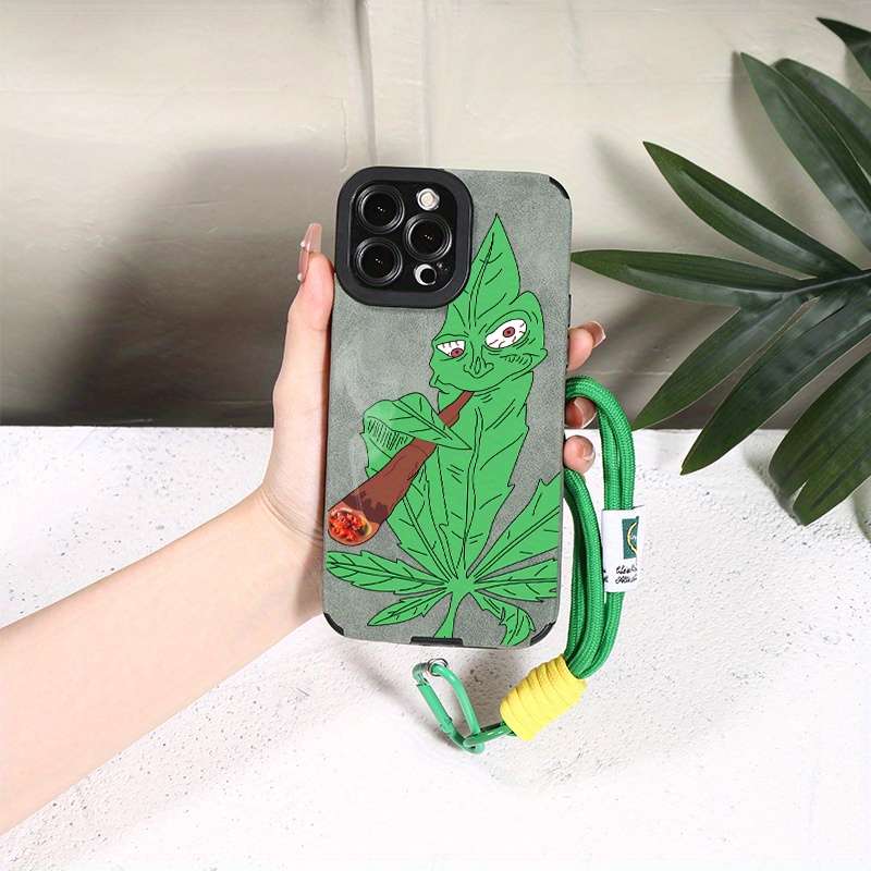 1Pc Mixed Color  For iPhone 11 Pro Leaves Smoke Pattern Phone Case