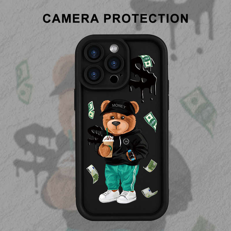 1Pc Mixed Color For iPhone 7 Plus 8 Plus Money Bear Pattern Phone Case