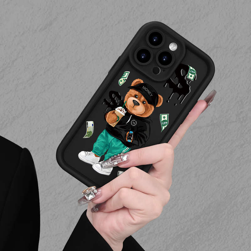 1Pc Mixed Color For iPhone 7 Plus 8 Plus Money Bear Pattern Phone Case