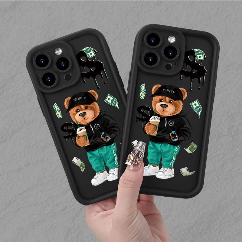 1Pc Mixed Color For iPhone 7 Plus 8 Plus Money Bear Pattern Phone Case
