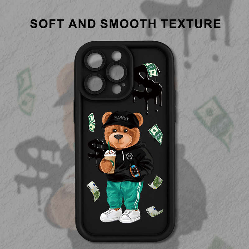 1Pc Mixed Color For iPhone 7 Plus 8 Plus Money Bear Pattern Phone Case