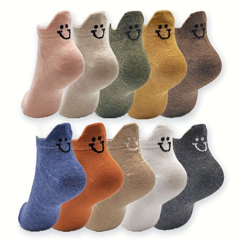 5 Pairs Set Mixed Colors One Size High Elastic Socks