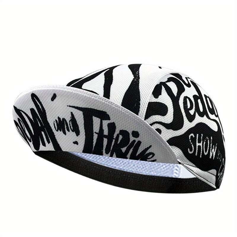 1pc Quick-Dry Breathable Cycling Cap with Yellow Crown Print Polyester Sun Protection Outdoor Ha