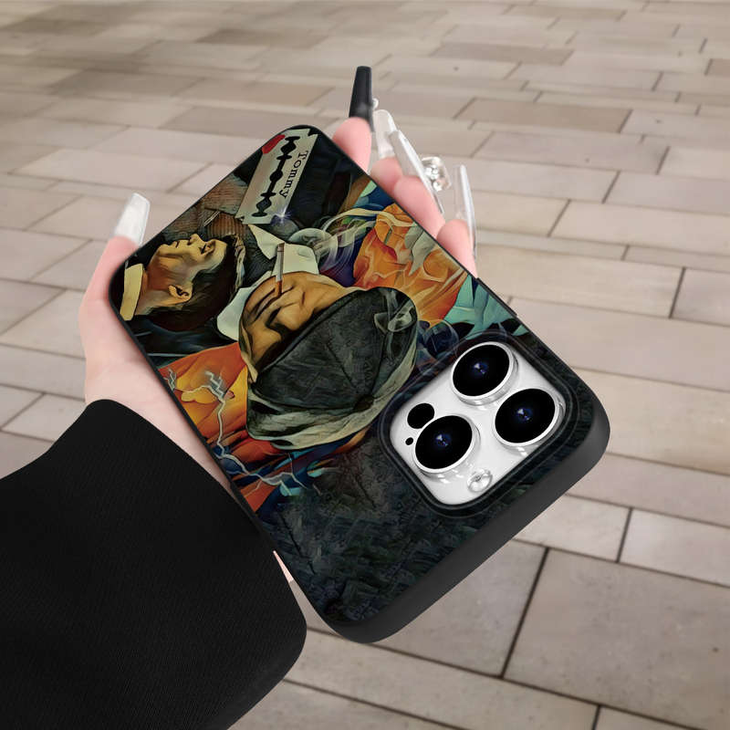 1Pc Black For iPhone XS Max Retro Gangster Men Phone Case