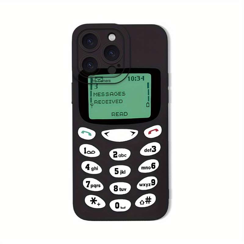 1Pc Black For iPhone XR Vintage Mobile Phone Phone Case