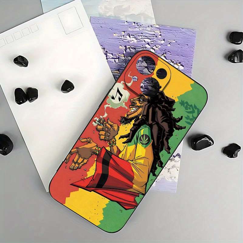 1Pc Mixed Color  For iPhone 7 Plus 8 Plus Bob Regge Weed Phone Case