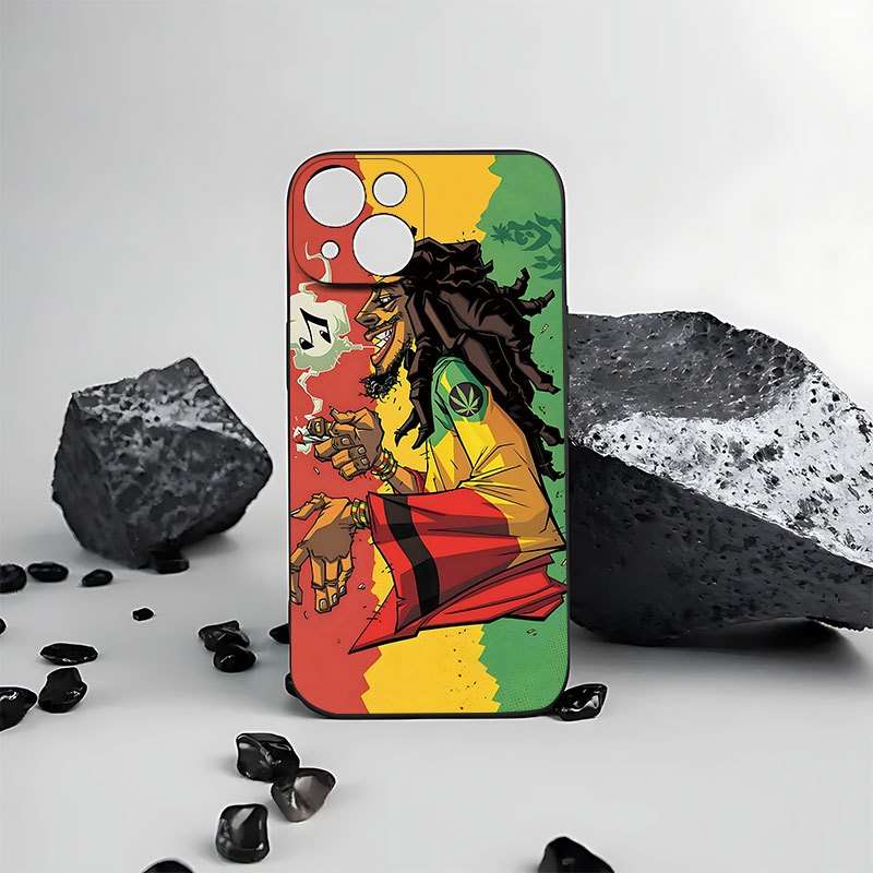 1Pc Mixed Color  For iPhone 7 Plus 8 Plus Bob Regge Weed Phone Case