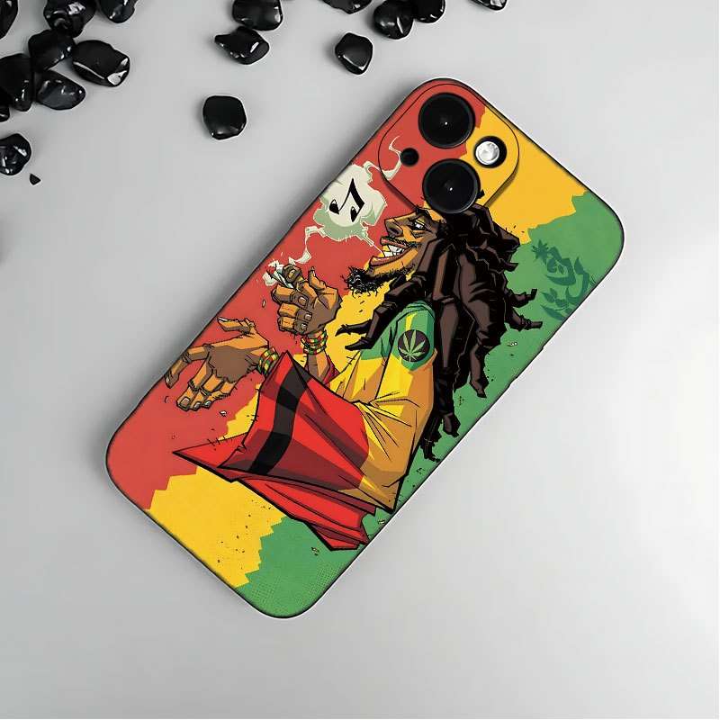 1Pc Mixed Color  For iPhone 7 Plus 8 Plus Bob Regge Weed Phone Case