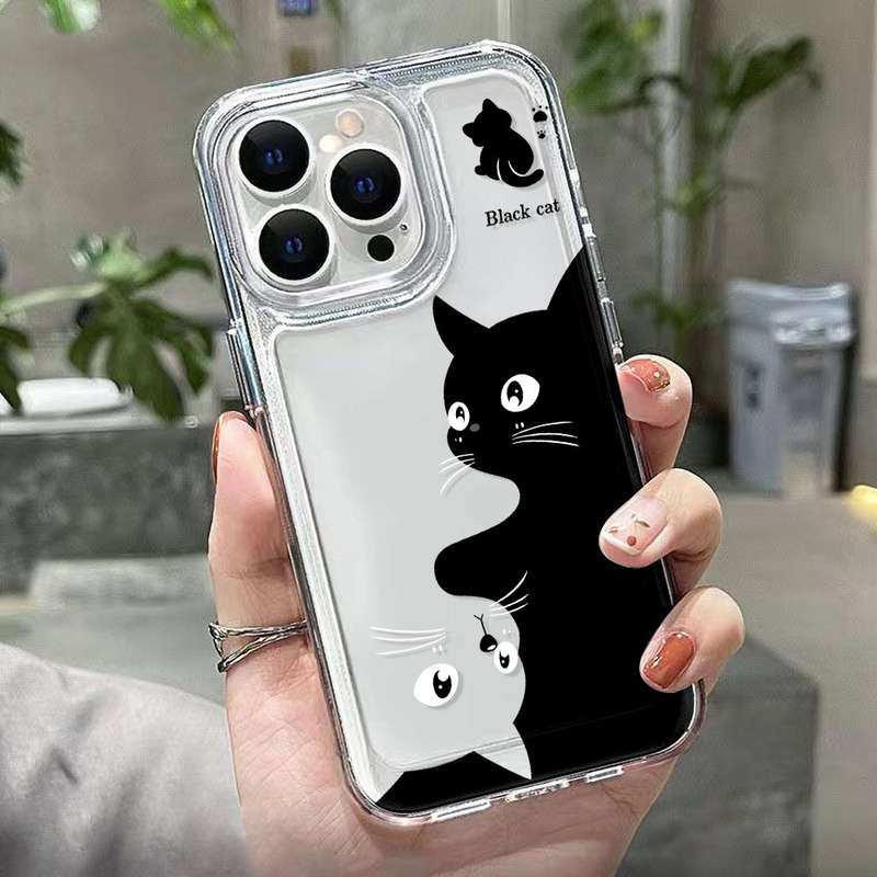 1Pc Black For iPhone 16 Plus Phone Case Phone Cover