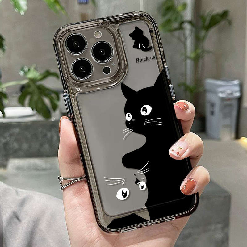 1Pc Black For iPhone 16 Plus Phone Case Phone Cover