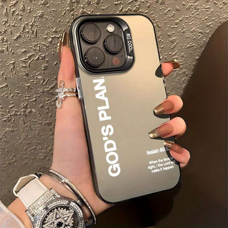 1Pc Black For iPhone 15 Pro Max Isaiah Christian Phone Case