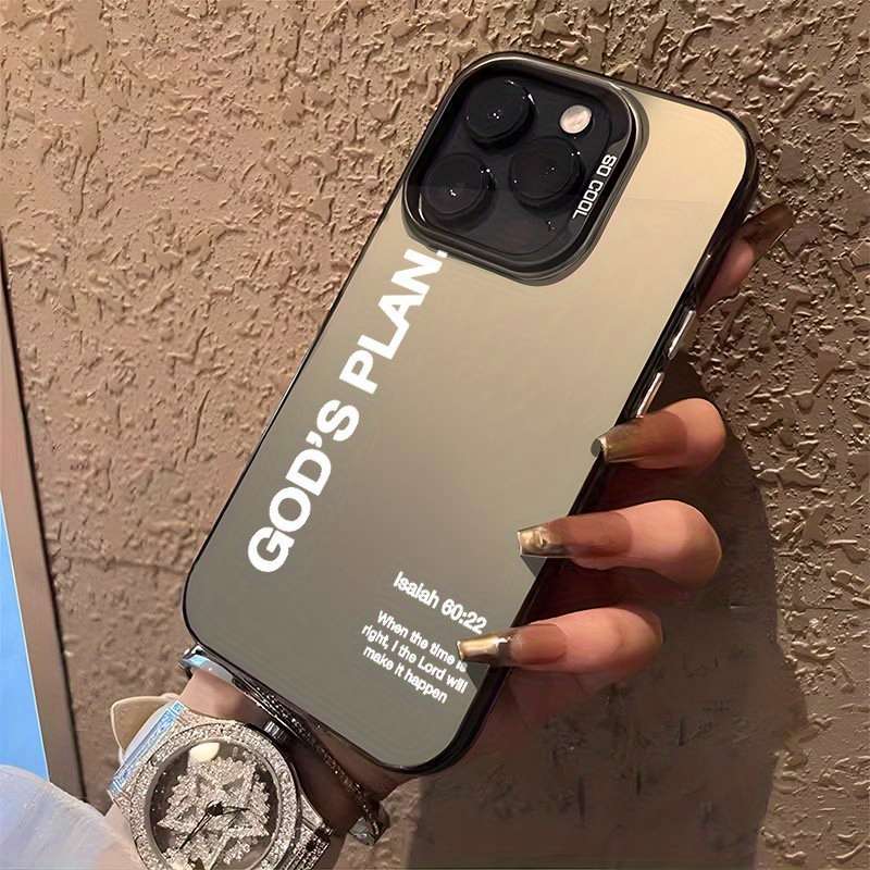 1Pc Black For iPhone 15 Pro Max Isaiah Christian Phone Case