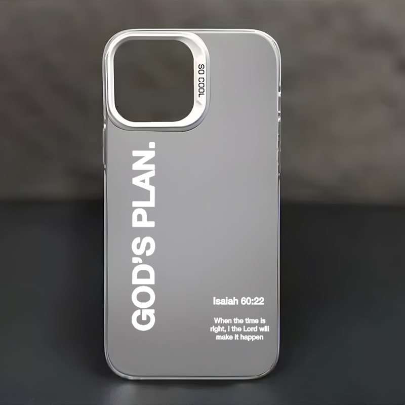 1Pc Black For iPhone 15 Pro Max Isaiah Christian Phone Case