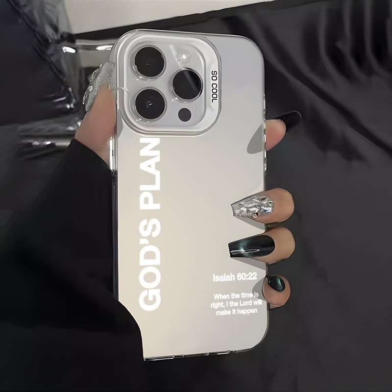 1Pc Black For iPhone 15 Pro Max Isaiah Christian Phone Case