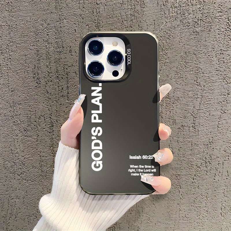 1Pc Black For iPhone 15 Pro Max Isaiah Christian Phone Case