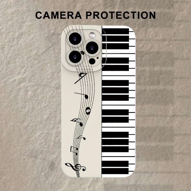 1Pc Ivory White For iPhone 7 Plus 8 Plus Piano Music Note Phone Case