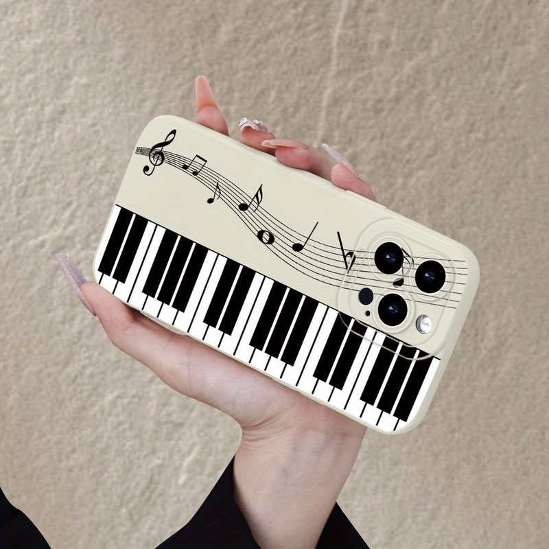 1Pc Ivory White For iPhone 7 Plus 8 Plus Piano Music Note Phone Case