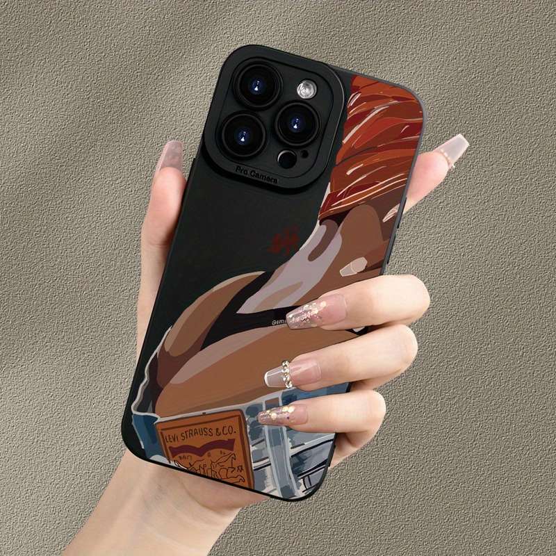 1Pc Black For iPhone XR Sexy Back Pattern Phone Case