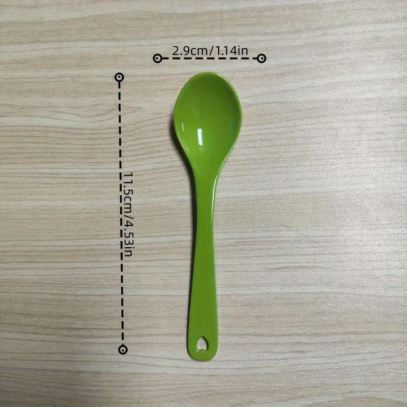 3pcs Set of Multiple Colors Plastic Spoons Food-Safe Non-Electric Versatile Kitchen Utensils