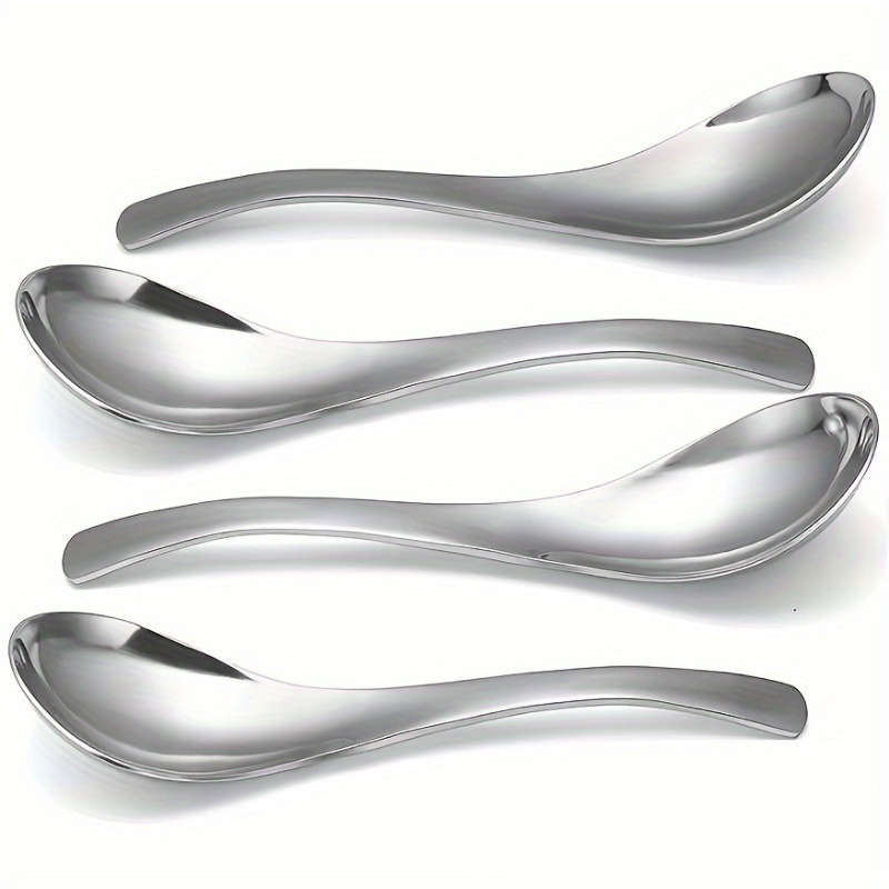 6pcs Heavy Duty Stainless Steel Spoon Set Classic Design Dishwasher Washable Easy To Clean
