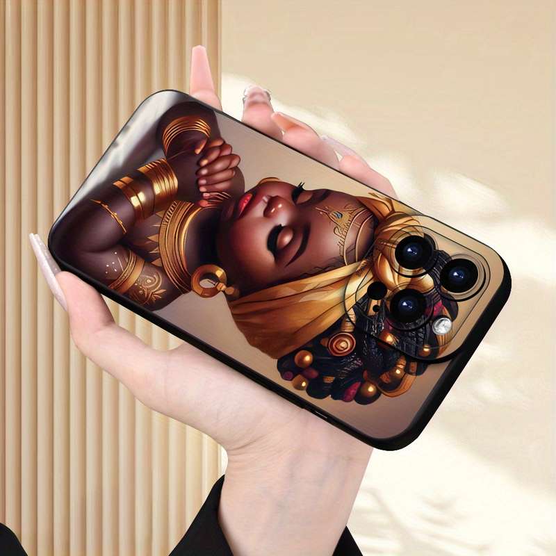 1Pc Black For iPhone 7 Plus 8 Plus African Little Girl Phone Case
