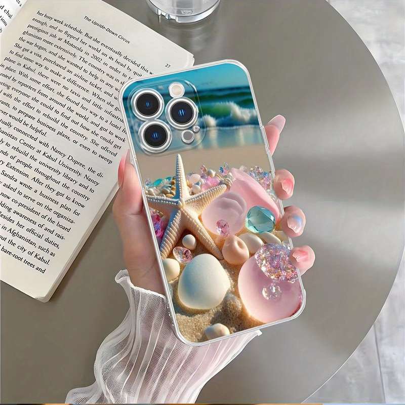 1Pc Mixed Color  For iPhone 15 Pentagram Pattern Phone Case