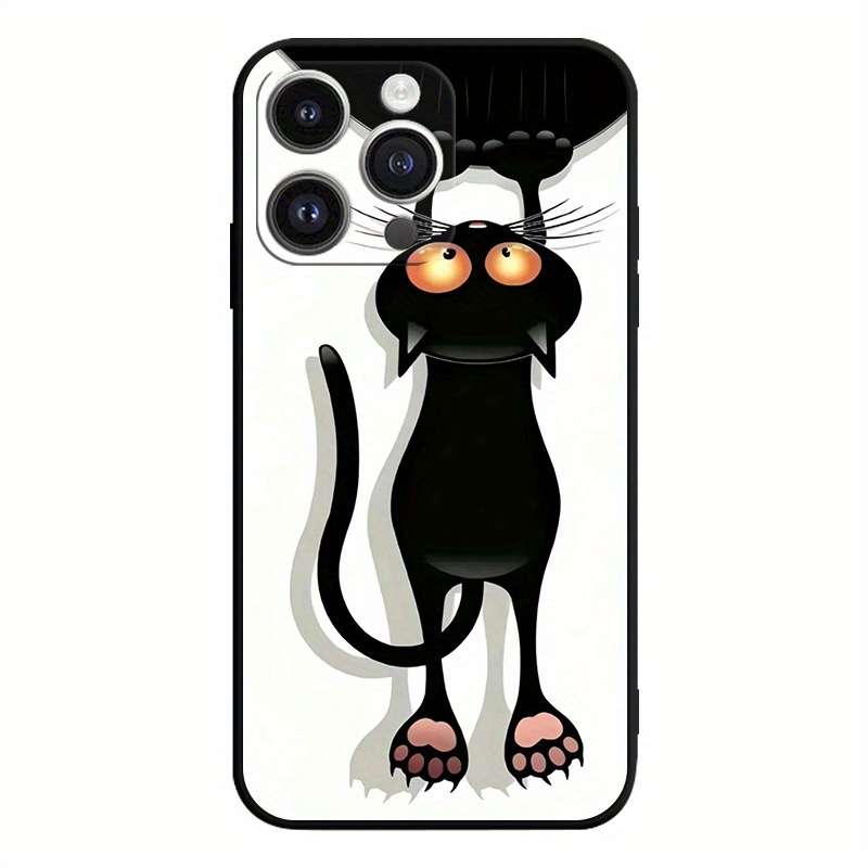 1Pc Mixed Color For iPhone 6 Plus 6s Plus Cartoon Black Cat Phone Case
