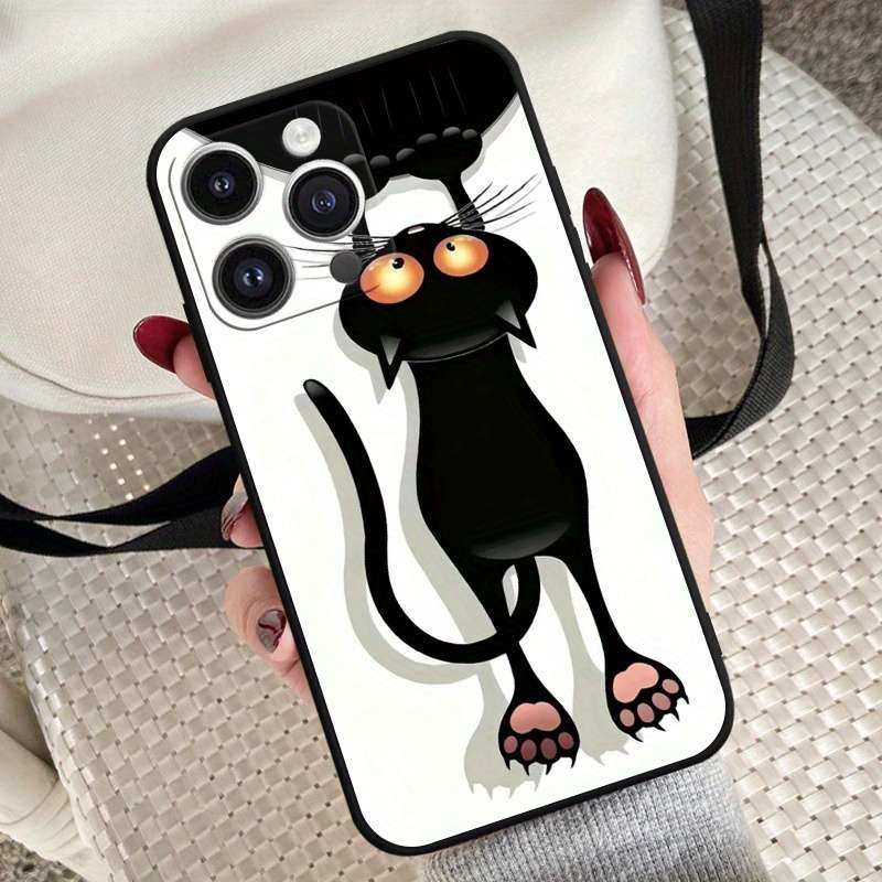 1Pc Mixed Color For iPhone 6 Plus 6s Plus Cartoon Black Cat Phone Case