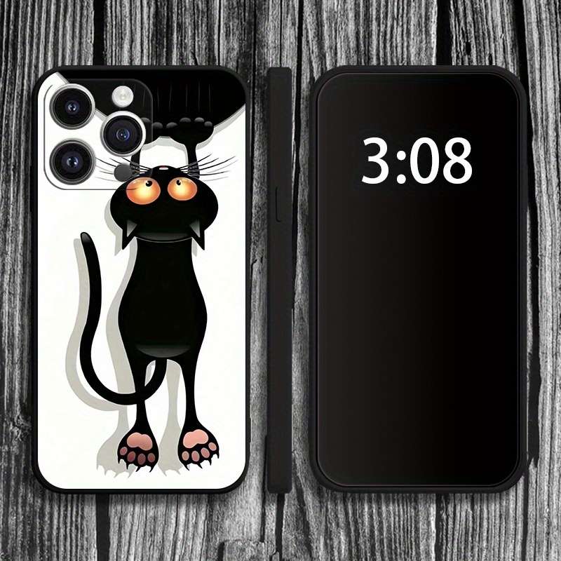 1Pc Mixed Color For iPhone 6 Plus 6s Plus Cartoon Black Cat Phone Case