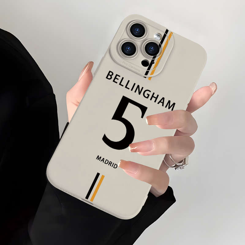 1Pc Ivory White For iPhone 16 Plus Number 5 Pattern Phone Case