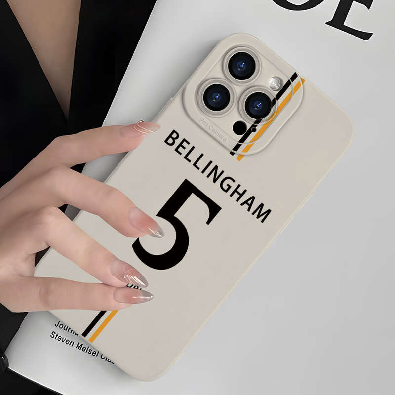 1Pc Ivory White For iPhone 16 Plus Number 5 Pattern Phone Case