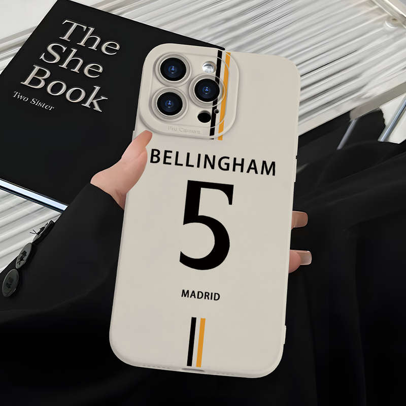1Pc Ivory White For iPhone 16 Plus Number 5 Pattern Phone Case