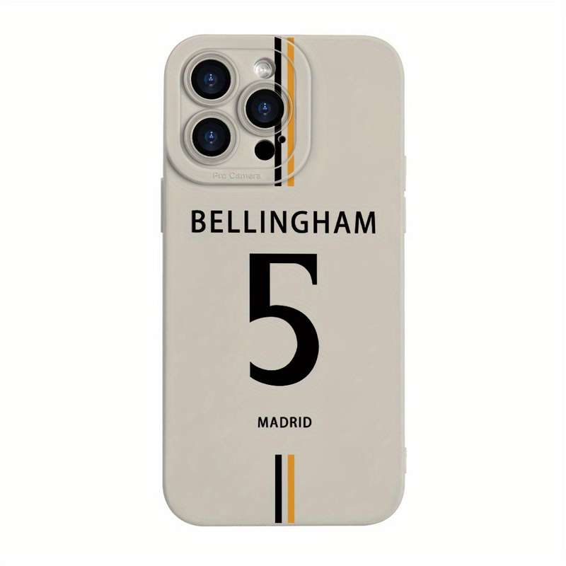 1Pc Ivory White For iPhone 16 Plus Number 5 Pattern Phone Case