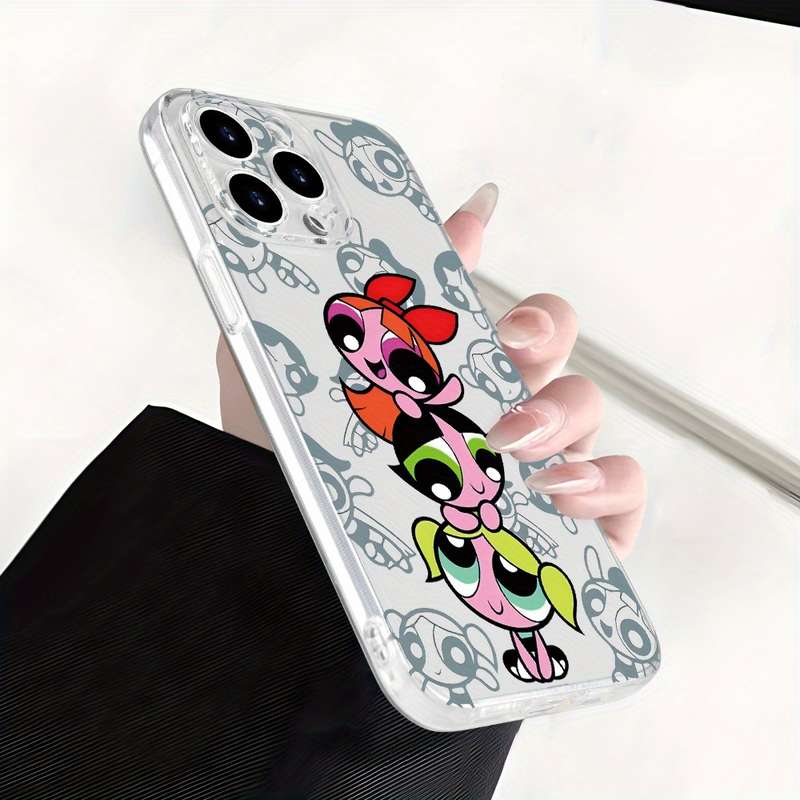 1Pc Transparent For iPhone XS Max Three Cute Little Girls Phone Case