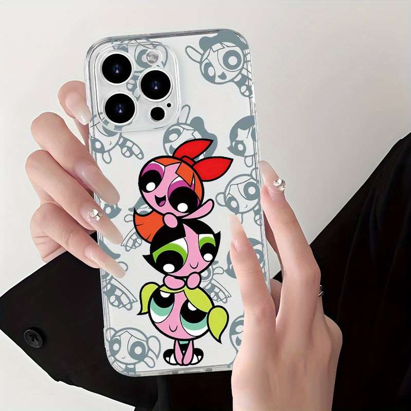 1Pc Transparent For iPhone XS Max Three Cute Little Girls Phone Case