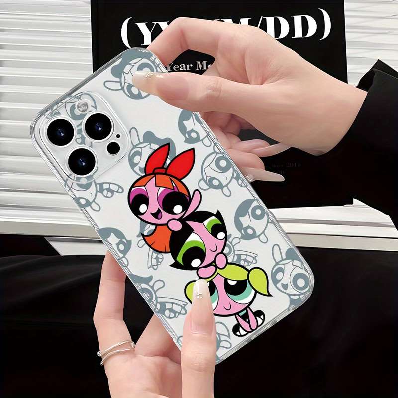 1Pc Transparent For iPhone XS Max Three Cute Little Girls Phone Case