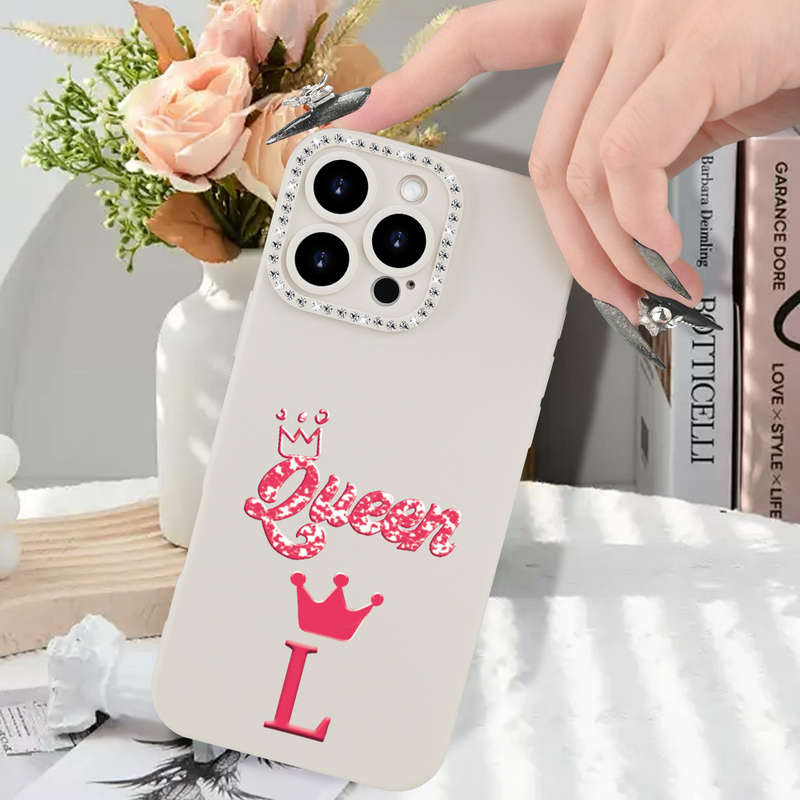 1Pc Ivory White For iPhone 7 Plus 8 Plus Creative Letter L Phone Case