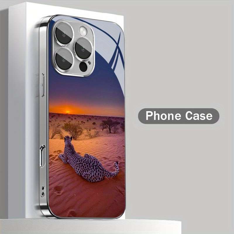 1Pc Mixed Color For iPhone 14 Plus African Leopard Pattern Phone Case