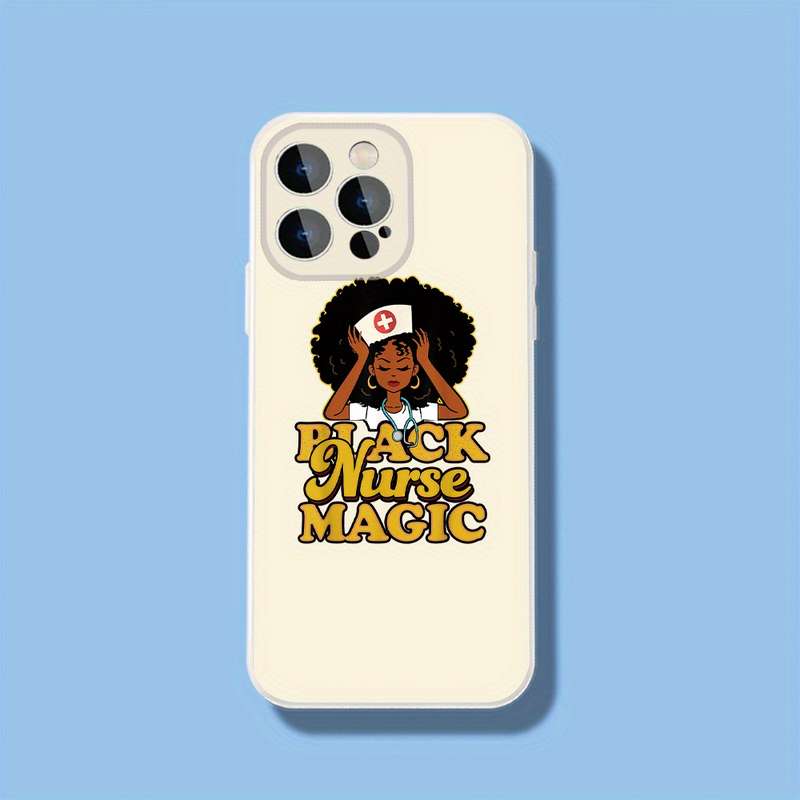 1Pc Black For iPhone 14 Nurse Magic African Phone Case
