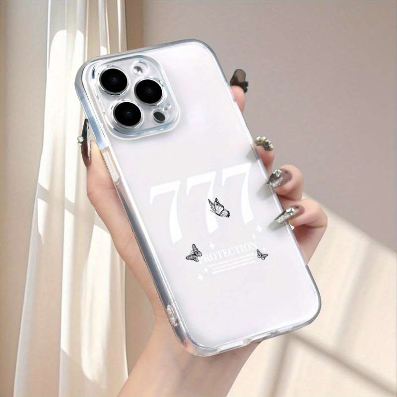 1Pc Transparent For iPhone XS Max Butterfly Pattern Phone Case