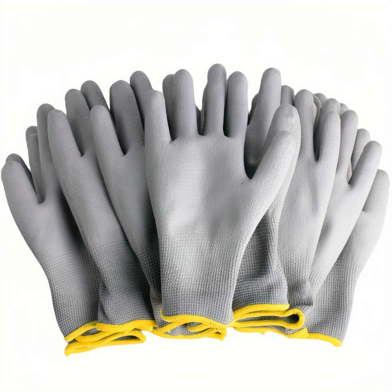 Work Gloves Color Xxl Gray   14 Pack Polyester Pu