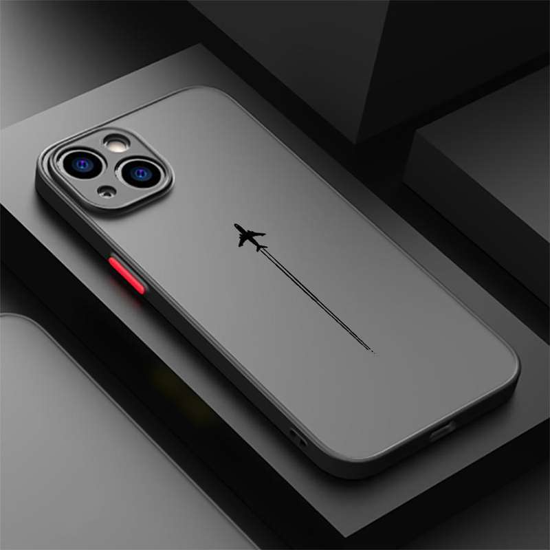 1Pc Black For iPhone XS Max Airplane Design Phone Case