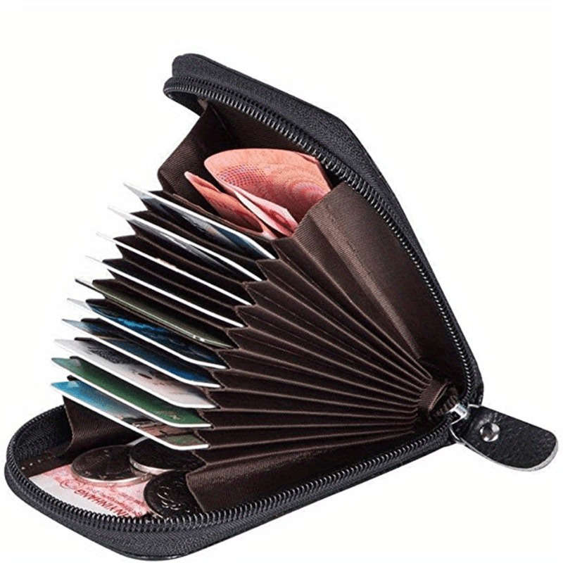 1pc Stylish Card Holder with a Zippered Coin CompartmentPerfect for Organizing And Safeguarding