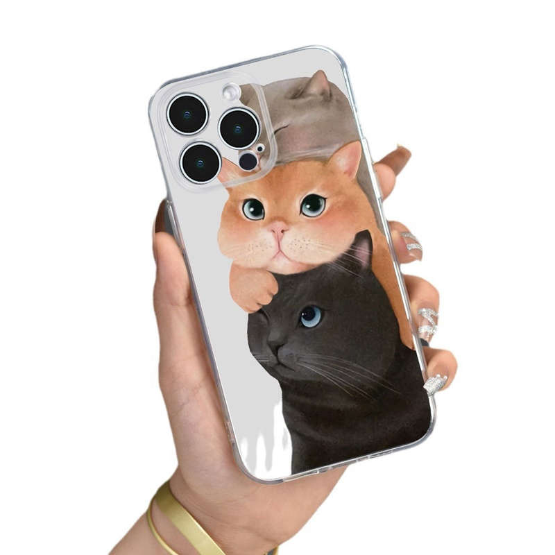 1Pc Transparent For iPhone 12 Phone Case Phone Cover