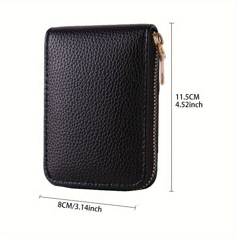 1pc Stylish Card Holder with a Zippered Coin CompartmentPerfect for Organizing And Safeguarding