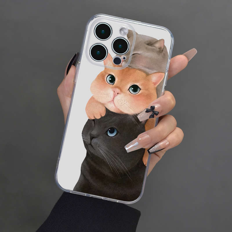 1Pc Transparent For iPhone 12 Phone Case Phone Cover
