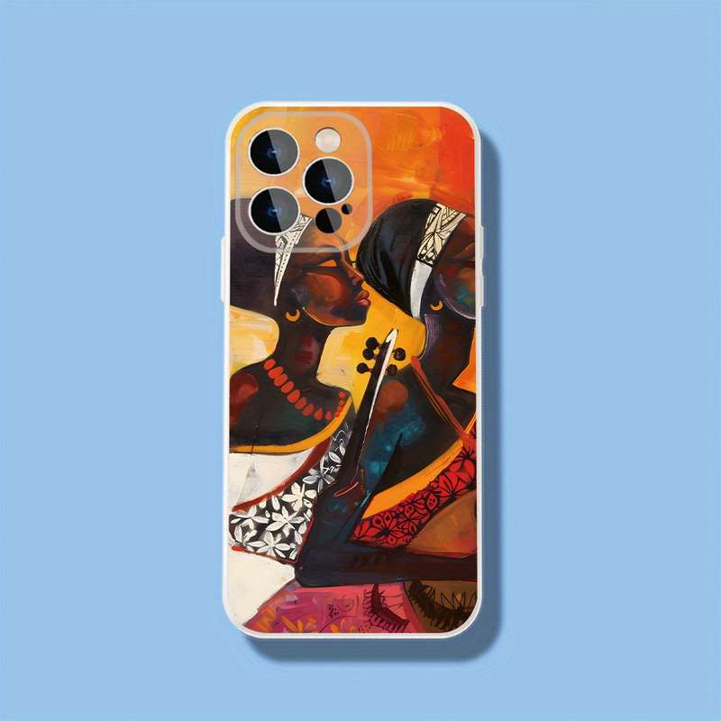 1Pc Black For iPhone 11 African Women Instruments Phone Case