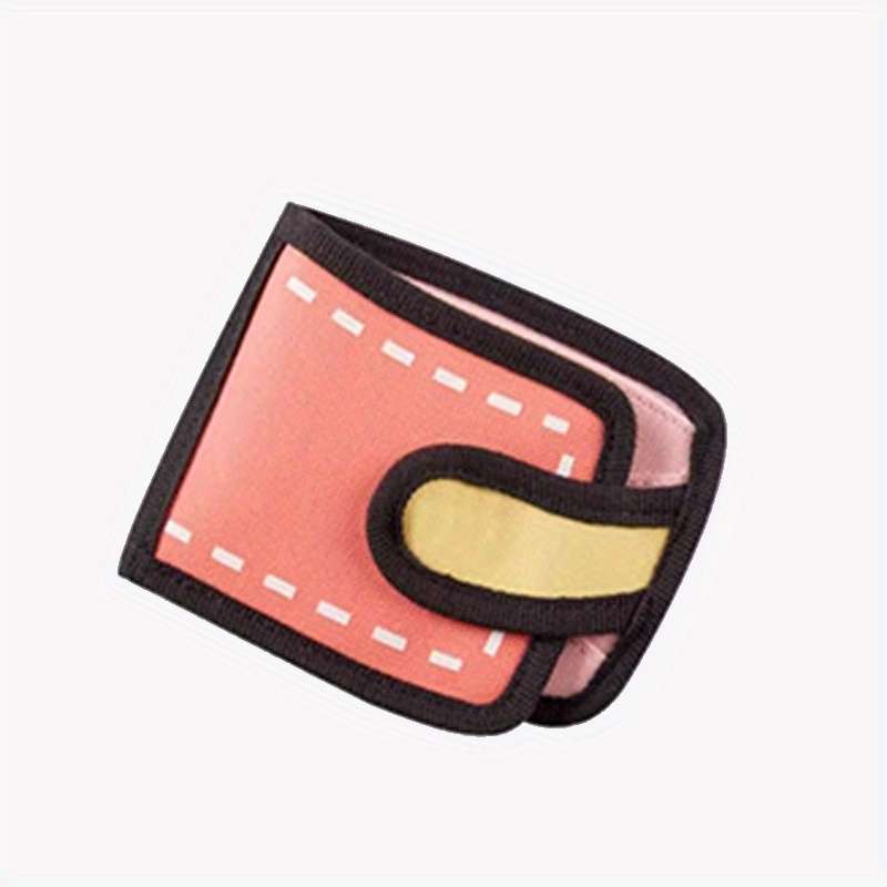 1pc Japanese-Inspired Canvas Card Holder Wallet Cute 2D3D Cartoon Design Large Capacity Snap Cl